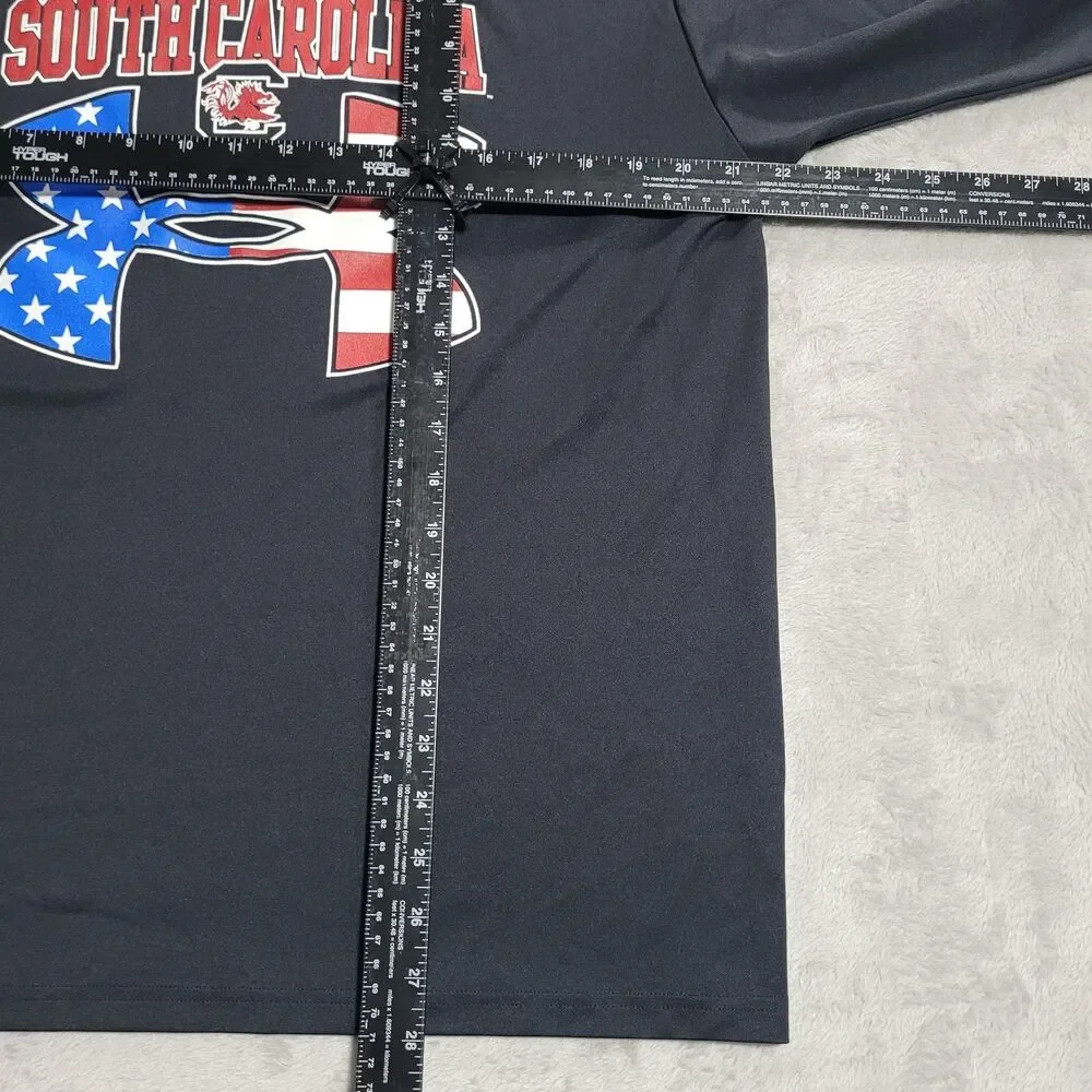 South Carolina Gamecocks Shirt Mens Large Black NCAA Football Under Armour Tee - Picture 6 of 10